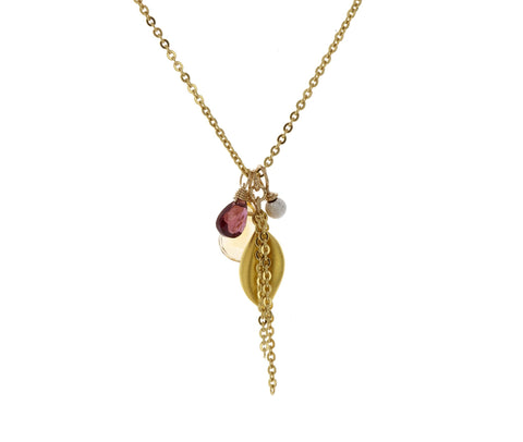 Leaf Cluster Gold Necklace