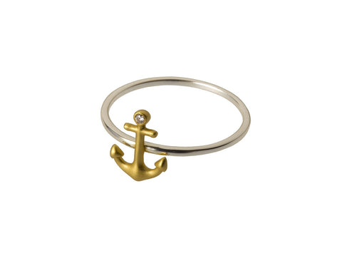 Anchor Ring with Diamond