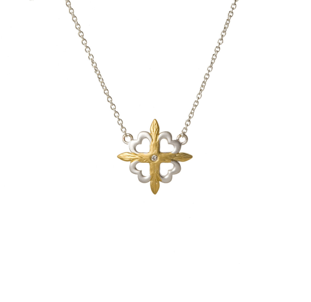 Fleur de Lis Necklace with Diamond